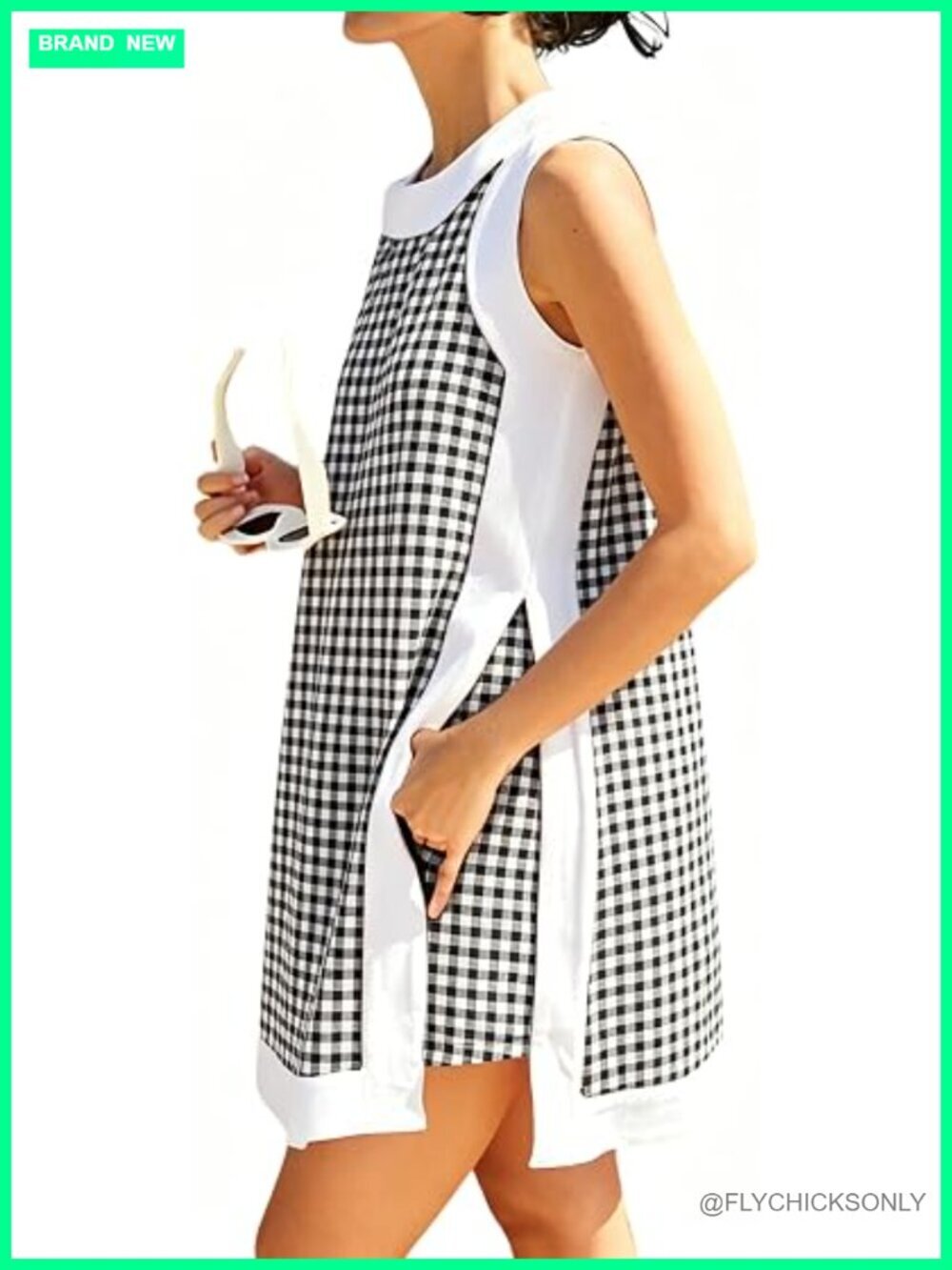 Boho Color Block 2 Piece Set: Sleeveless Top & Shorts with Pockets